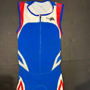 Kiwami Mens Rio LD Triathalon Suit- Size XS- Royal Red & Blue- NWOT!